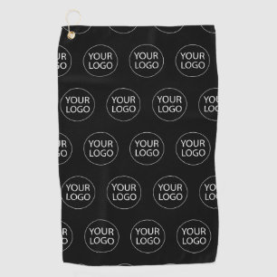 Professional Custom Company Logo Business Black Golf Towel