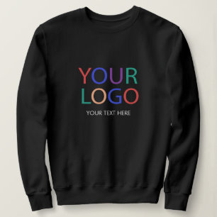 Professional Custom Company Logo Business Black Sweatshirt