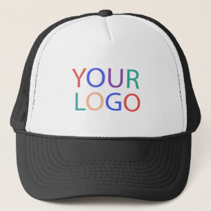 Professional Custom Company Logo Business Black   Trucker Hat