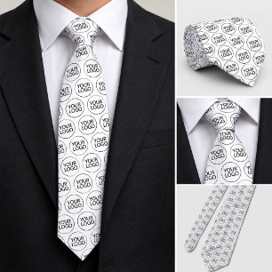 Professional Custom Company Logo Business Blue Tie