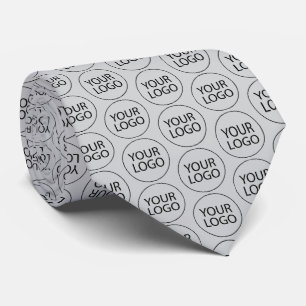 Professional Custom Company Logo Business Grey Tie