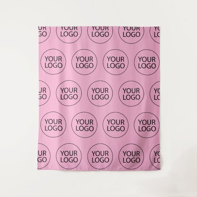 Professional Custom Company Logo Business Pink Tapestry (Front)
