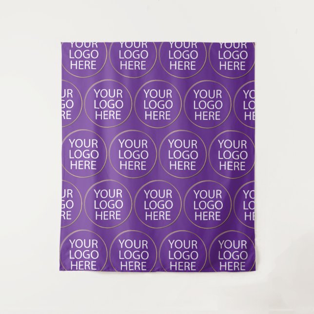 Professional Custom Company Logo Business Purple Tapestry (Front)