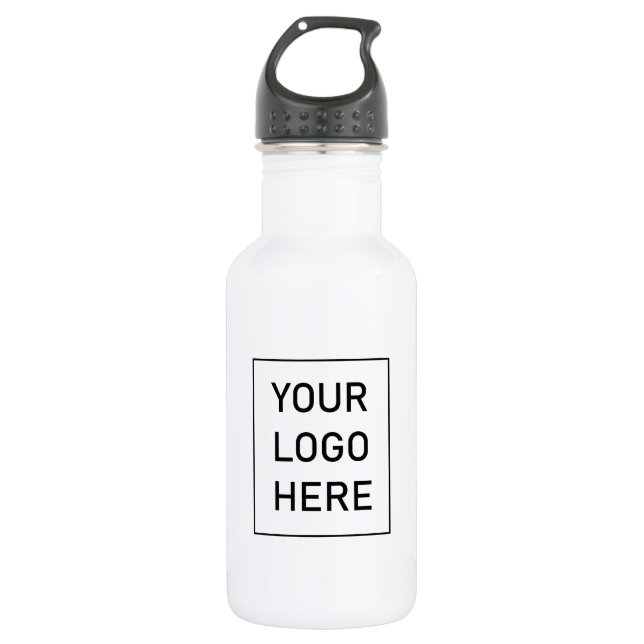 Professional Custom Company Logo Business White 532 Ml Water Bottle (Front)