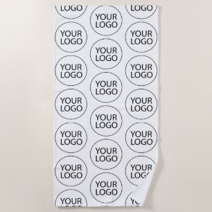 Professional Custom Company Logo Business White Beach Towel