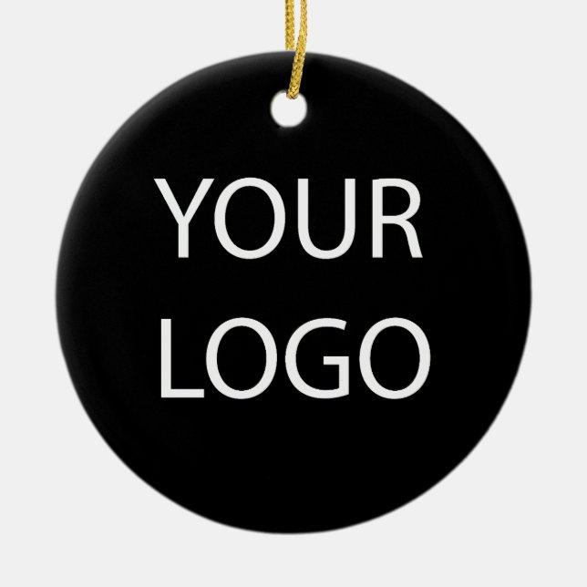 Professional Custom Company Logo Business White    Ceramic Tree Decoration (Front)
