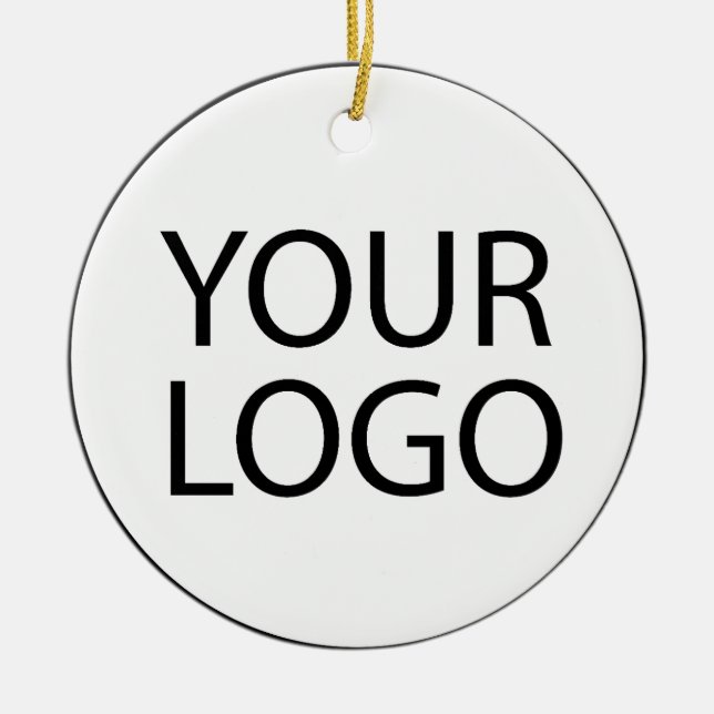Professional Custom Company Logo Business White    Ceramic Tree Decoration (Front)