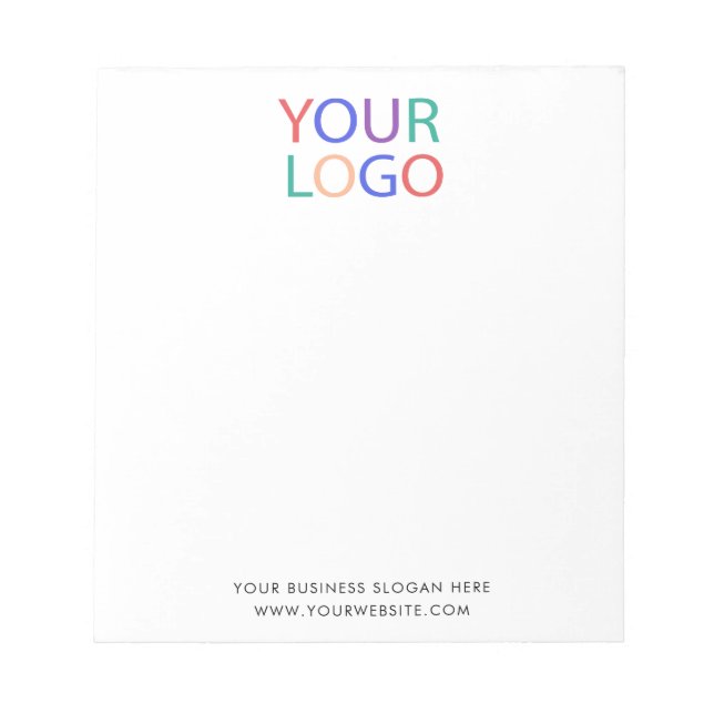 Professional Custom Company Logo Business White Notepad (Front)