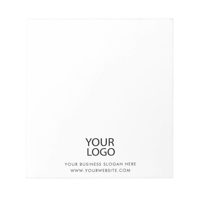 Professional Custom Company Logo Business White Notepad (Front)