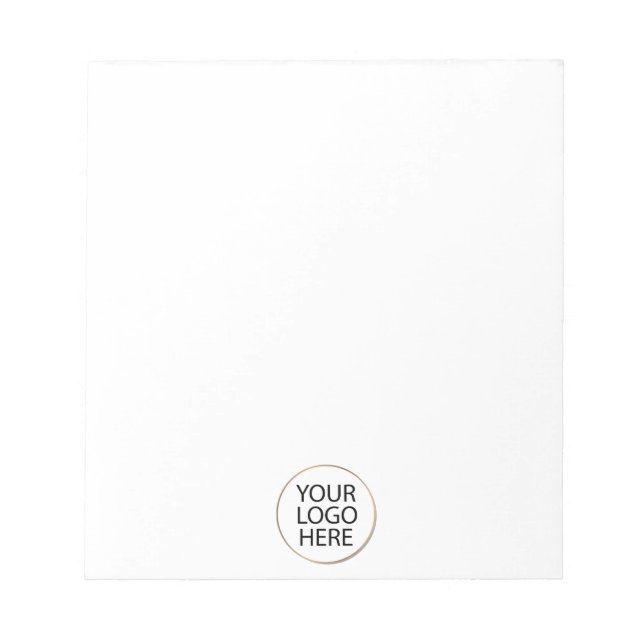 Professional Custom Company Logo Business White Notepad (Front)