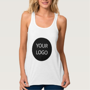 Professional Custom Company Logo Business White Tank Top