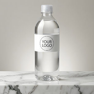 Professional Custom Company Logo Business White Water Bottle Label