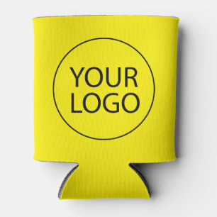 Professional Custom Company Logo Business Yellow Can Cooler