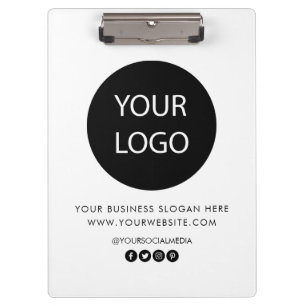 Professional Custom Company Logo text Business Clipboard