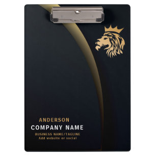 Professional Custom Elegant Lion Logo Clipboard