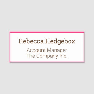 Professional Custom Employee Tittle Company Name Tag