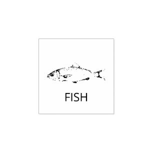 Professional Custom FISH Wedding Meal Choice       Rubber Stamp