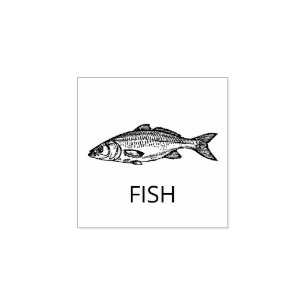 Professional Custom FISH Wedding Meal Choice Rubber Stamp