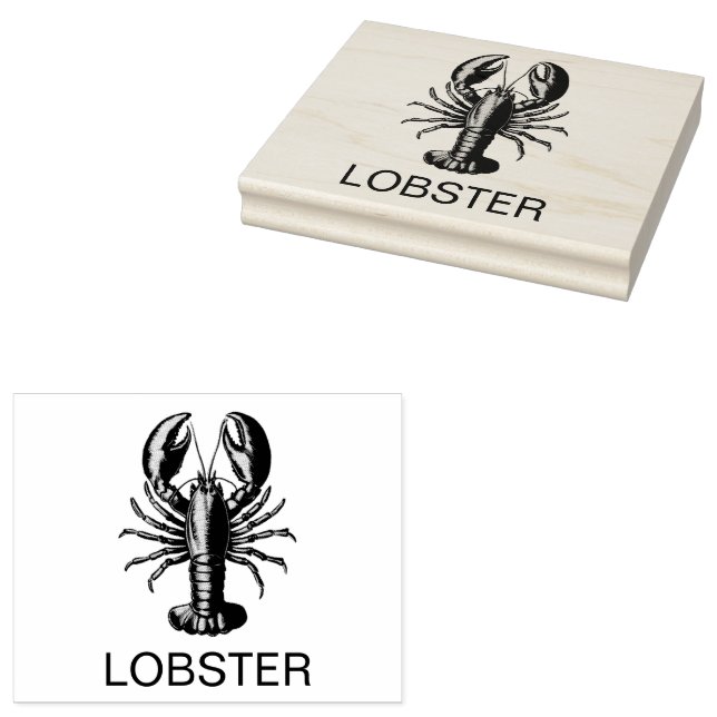 Professional Custom Lobster Wedding Meal Choice   Rubber Stamp (Stamped)