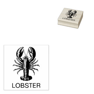 Professional Custom Lobster Wedding Meal Choice Rubber Stamp