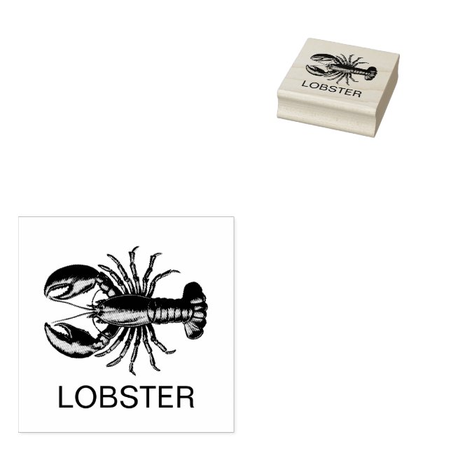 Professional Custom Lobster Wedding Meal Choice   Rubber Stamp (Stamped)