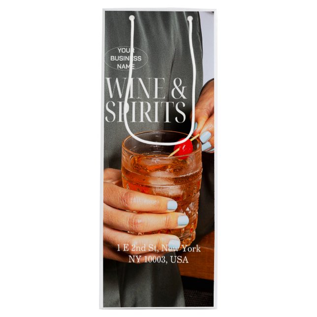 Professional Custom Logo Business Wine Gift Bag (Front)