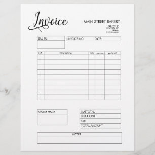 Professional Custom Logo Customer Invoice Custom Letterhead