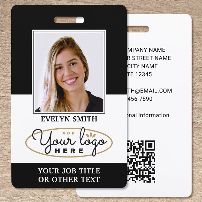 Professional Custom Logo ID Security Black ID Badge (Creator Uploaded)