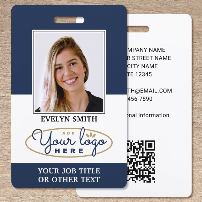Professional Custom Logo ID Security Blue Badge (Creator Uploaded)