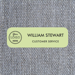 Professional Custom Logo Lime Green Employee Staff Name Tag