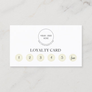 Professional Custom Logo Loyalty Punch Card