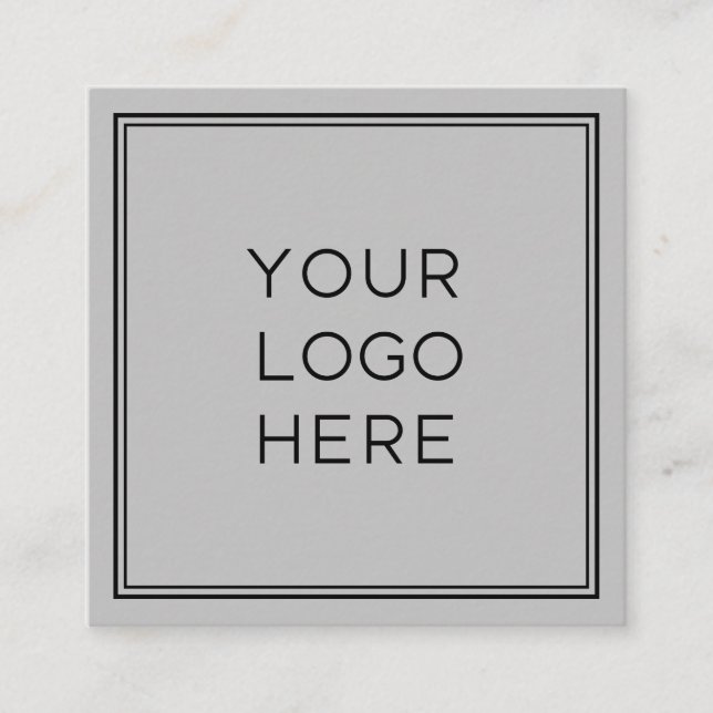 Professional Custom Logo | Simple and Minimalist Square Business Card (Front)