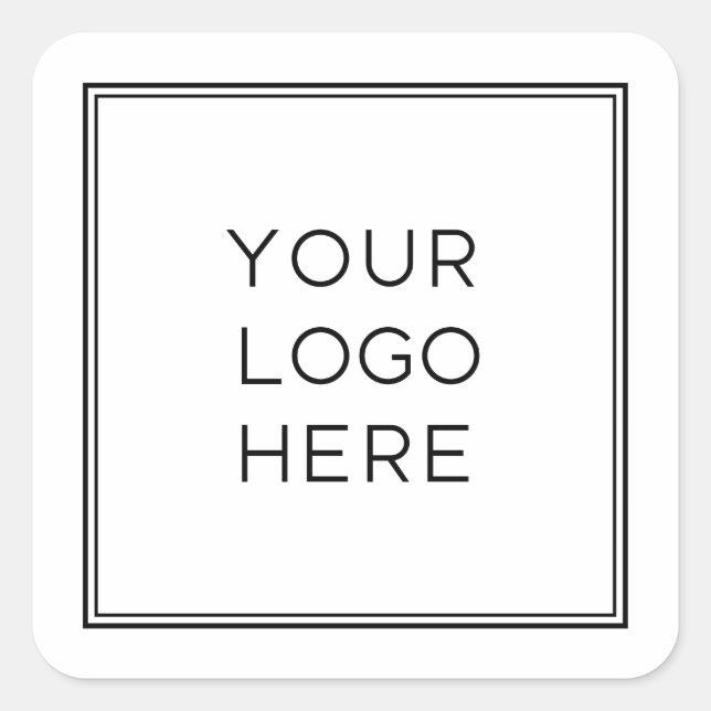 Professional Custom Logo | Simple and Minimalist Square Sticker (Front)