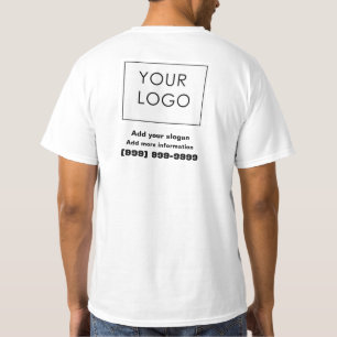 Professional Custom Logo Small Business Value T-Shirt