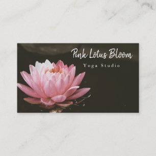 Professional Custom Lotus Logo Yoga Studio Busines Business Card