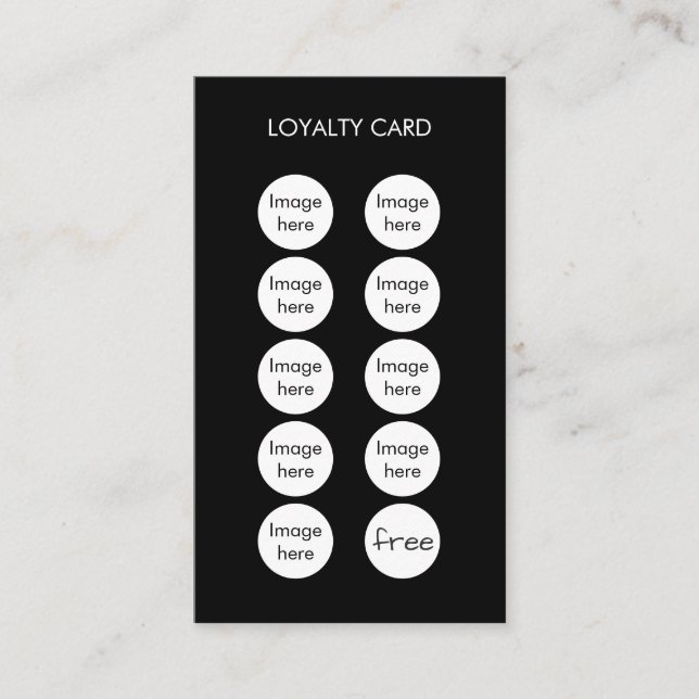 Professional Custom Loyalty Punch Card (Front)