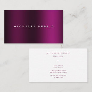 Professional Custom Modern Elegant Template Purple Business Card