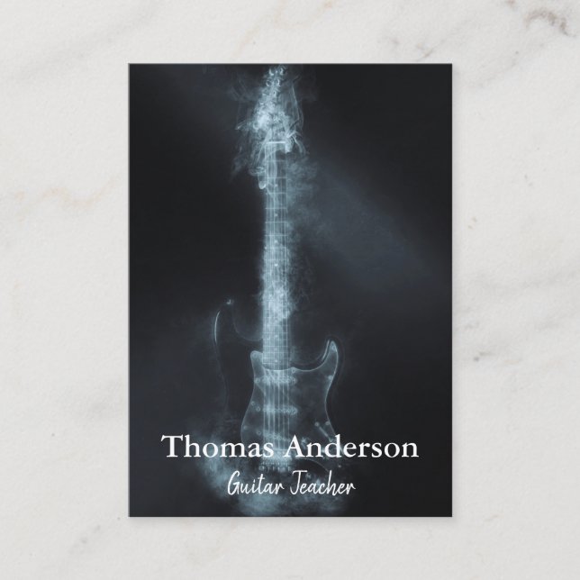Professional Custom Musical Instrument Guitar  Business Card (Front)
