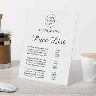 Professional Custom Name Logo Services Price List Pedestal Sign