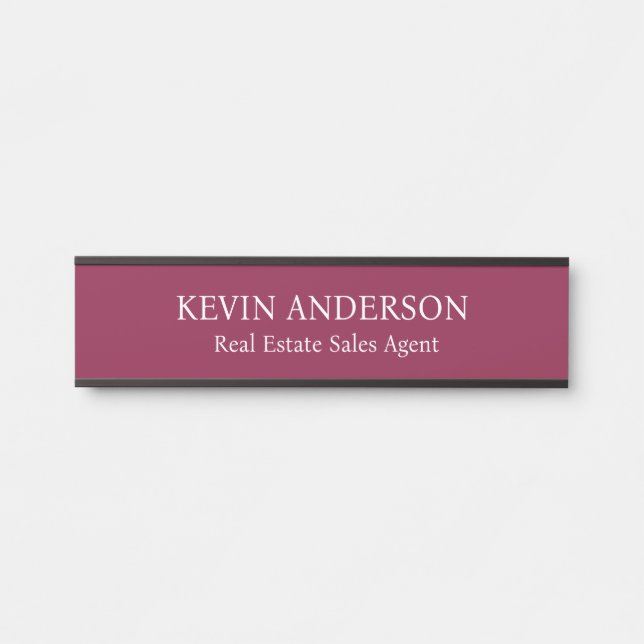 Professional Custom Name Plate Office Door Sign (Front)