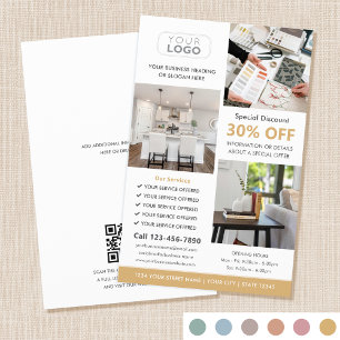 Professional Custom Photo Logo Gold Marketing Flyer