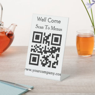 Professional custom simple 4" x 6" pedestal sign