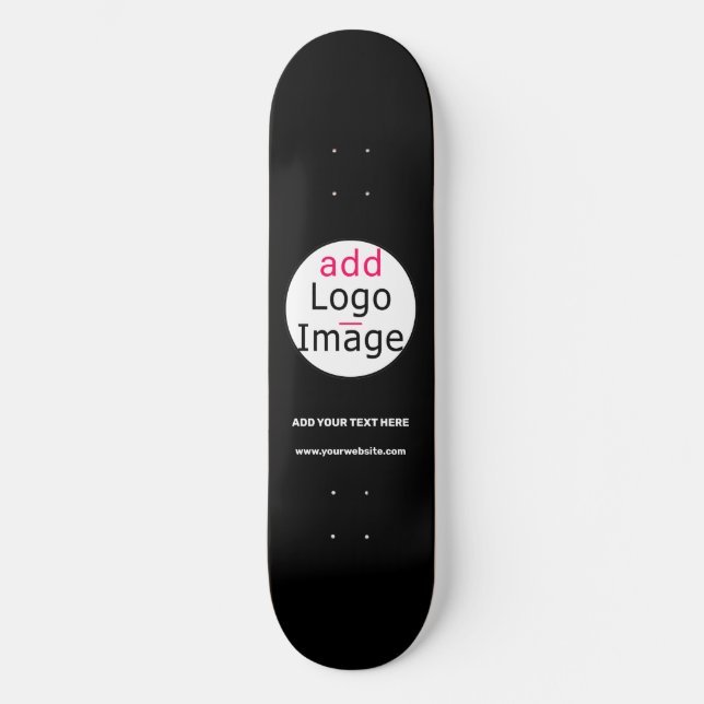 Professional Customisable Busines Brand Black Skateboard (Front)
