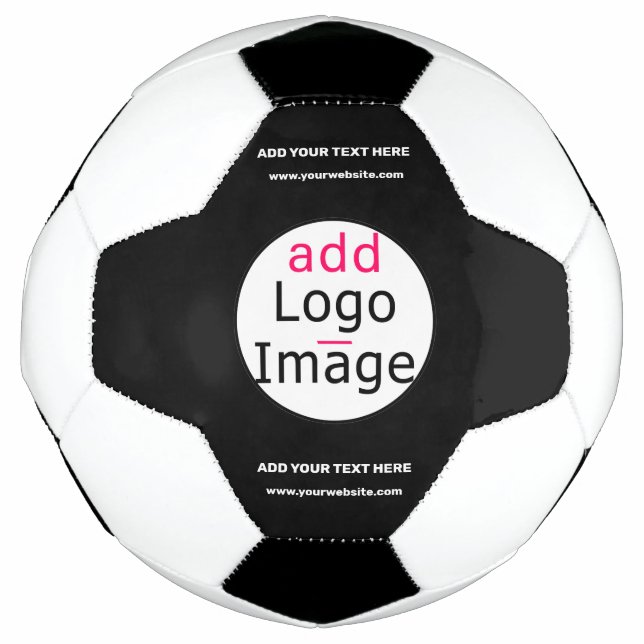 Professional Customisable Business Black White Football (Front)