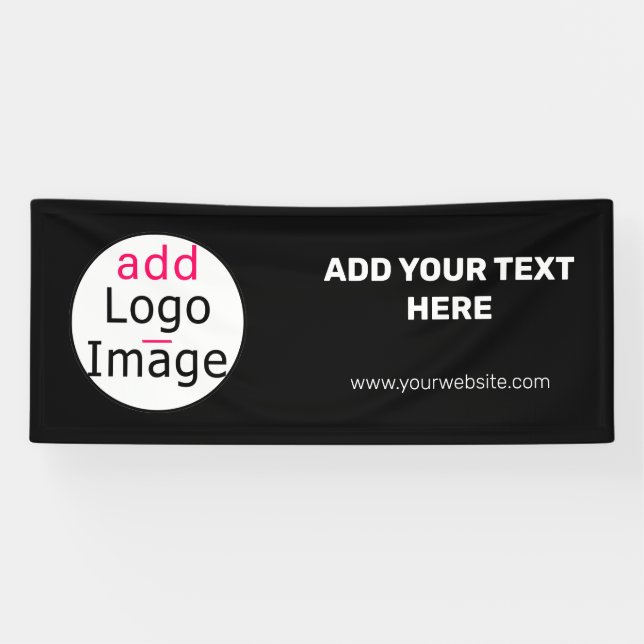 Professional Customisable Business  Brand Black   Banner (Horizontal)