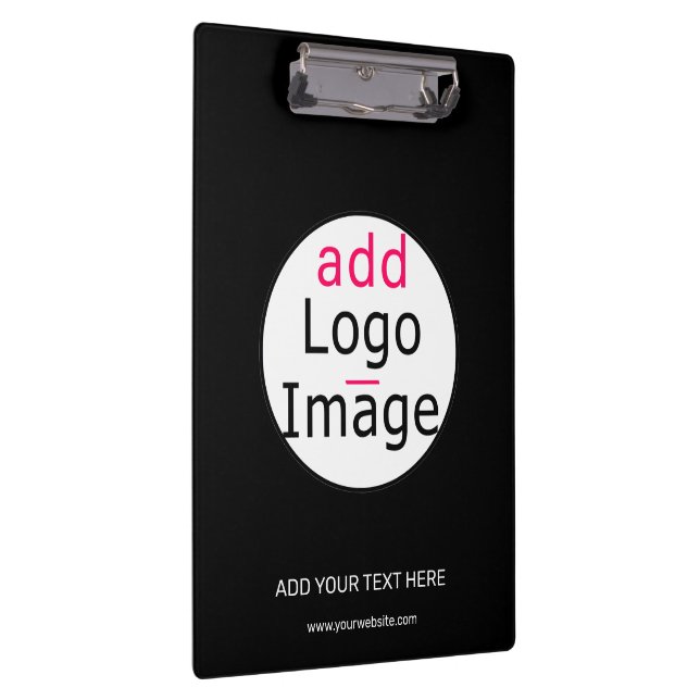 Professional Customisable Business Brand Black Clipboard (Right)