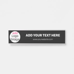 Professional Customisable Business Brand Black Door Sign
