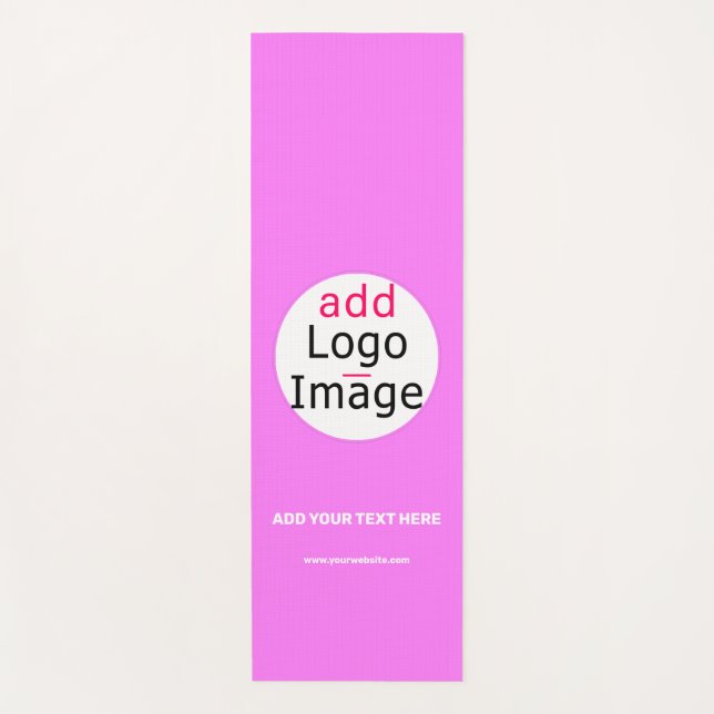 Professional Customisable Business Brand Deep Pink Yoga Mat (Front)