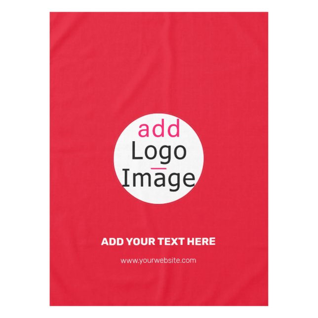 Professional Customisable Business Brand Red Tablecloth (Front)