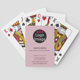 Professional Customisable Business Dusty Rose Pink Playing Cards
